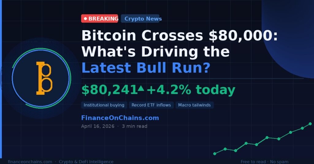 Bitcoin Crosses $80,000: What’s Driving the Latest Bull Run?